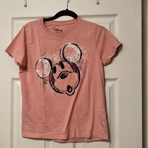 Pink Mickey Mouse t-shirt. Size XS.
